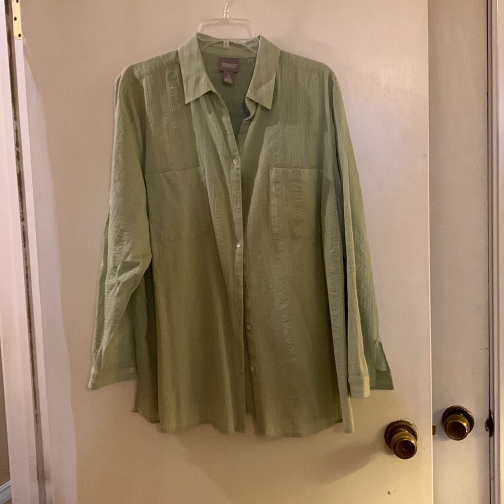 Chicos Button Front Blouse